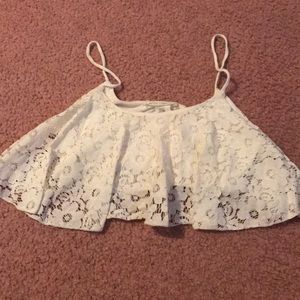 White lace bralette/crop top